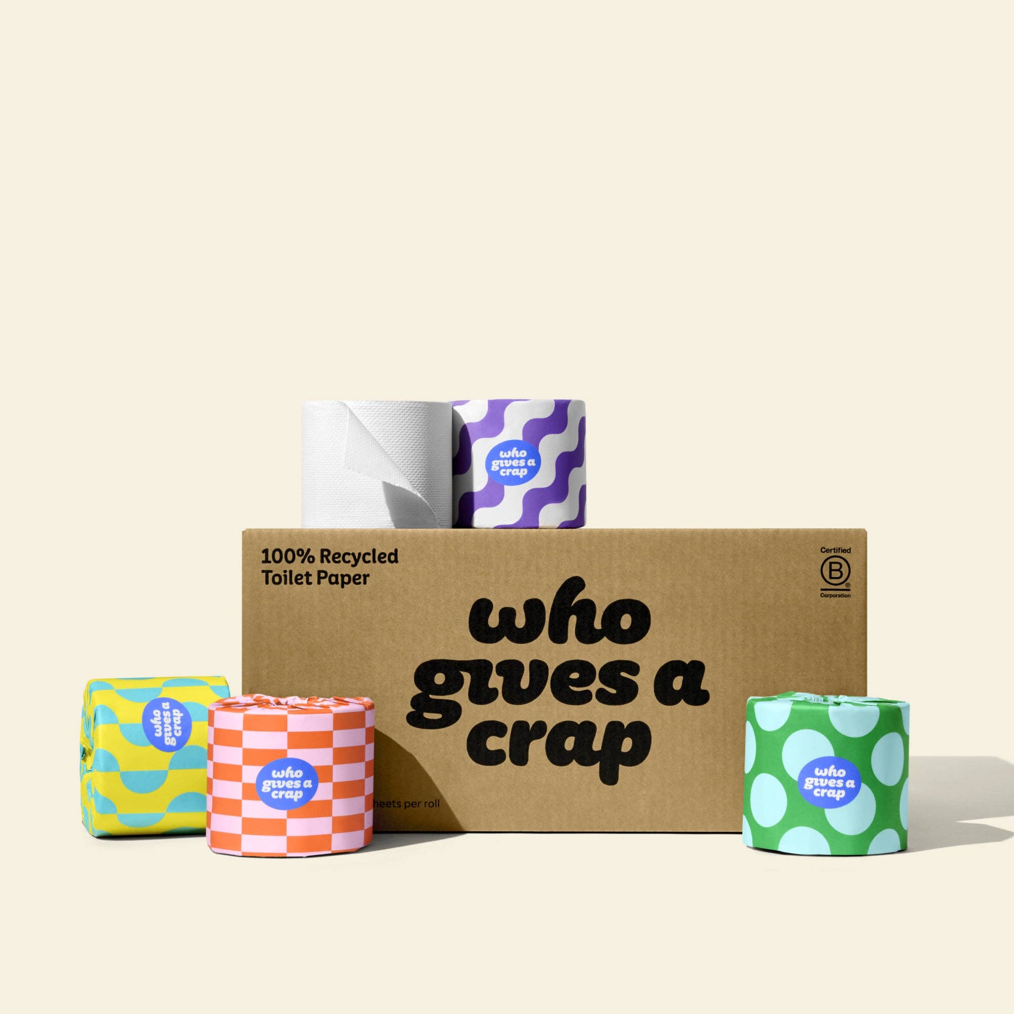 Who Gives a Crap 100% Recycled Toilet Paper