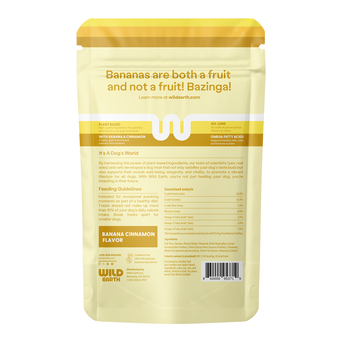 Wild Earth Superfood Dog Treats With Koji, Banana Cinnamon (5oz) — view 8