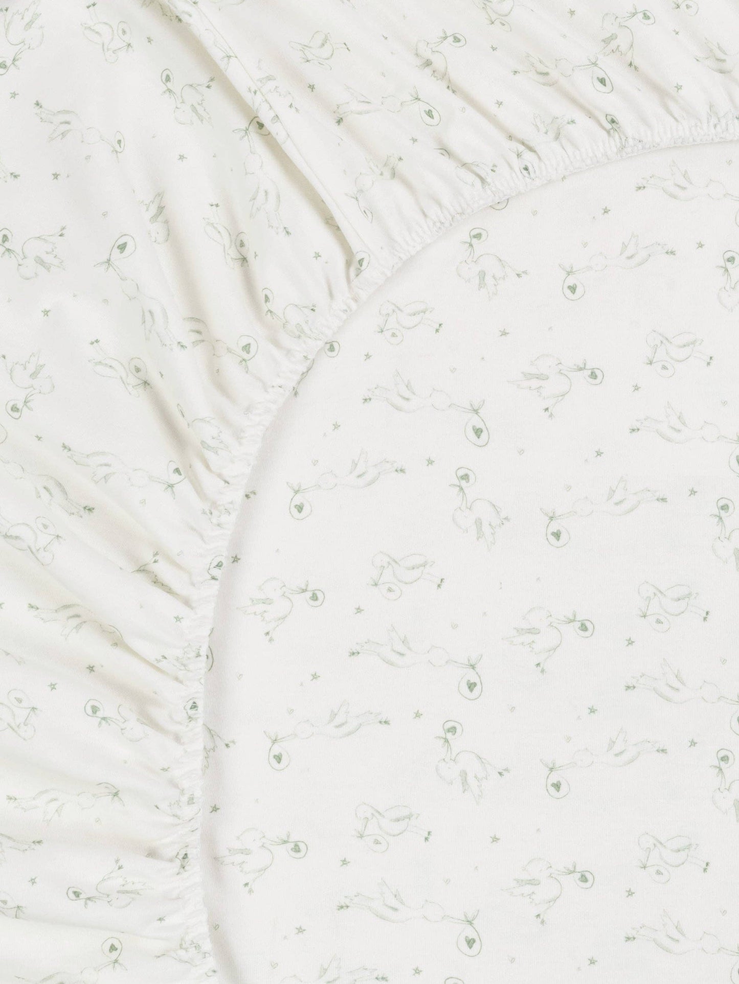 Under the Nile Crib Sheet - Stork — view 2