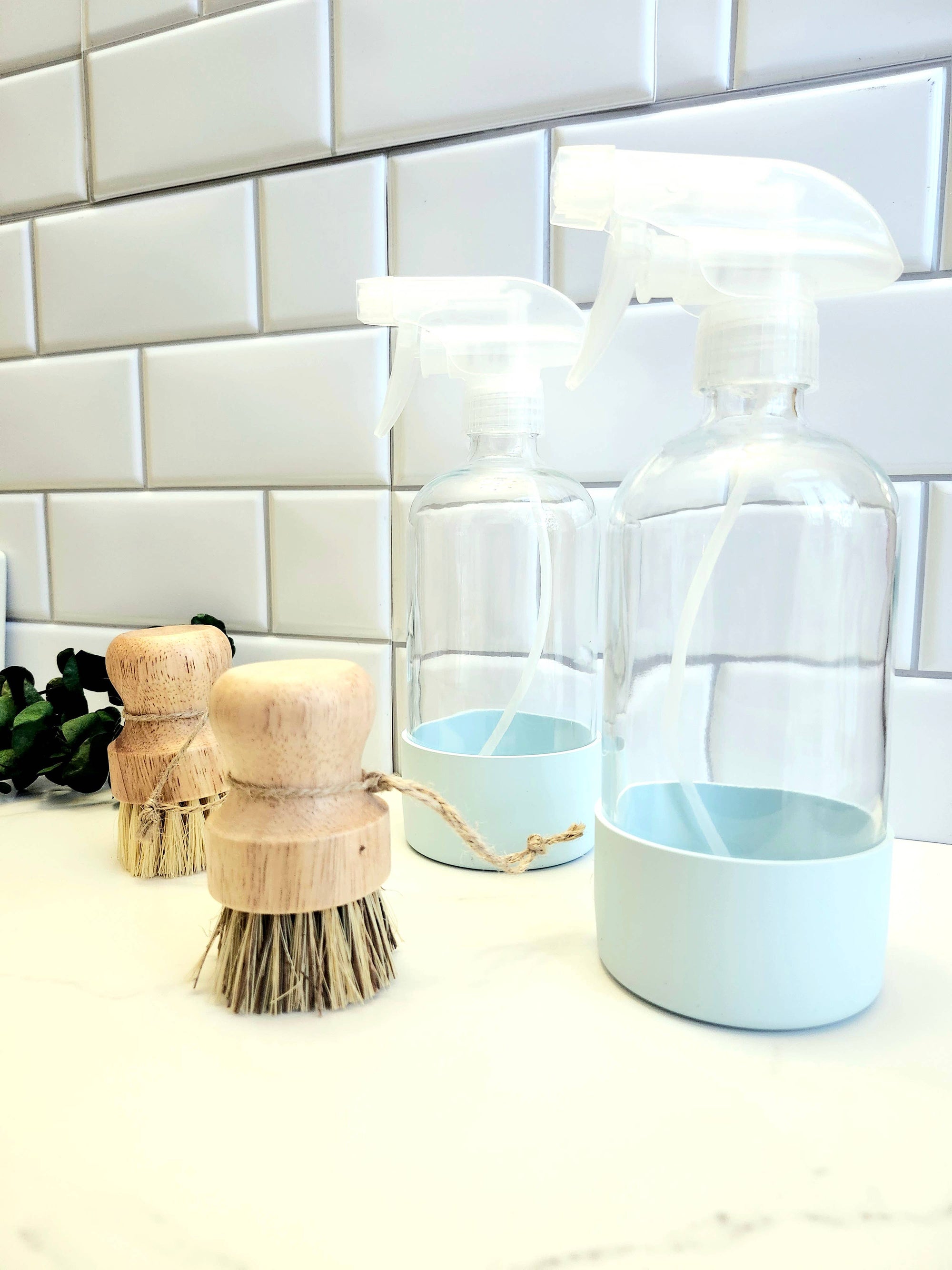 Biodegradable Bamboo Dish Scrub Brush 3"
