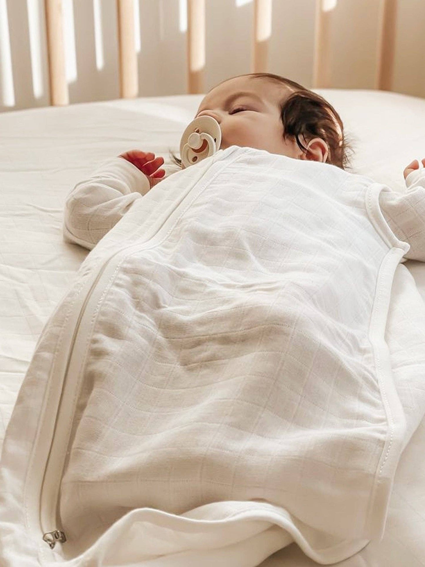 Muslin Sleep Sack - Organic White