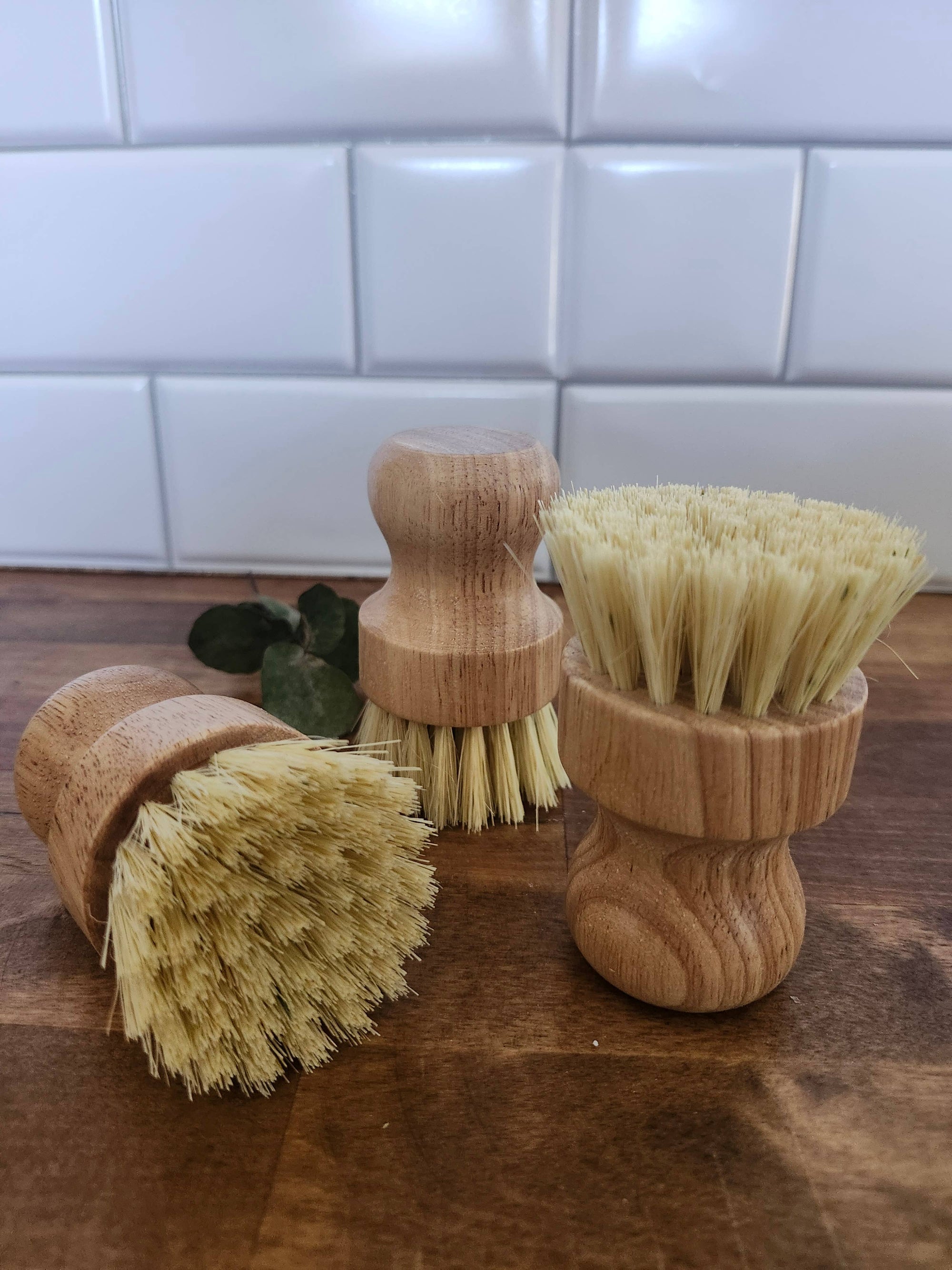 Biodegradable Bamboo Dish Scrub Brush 3"