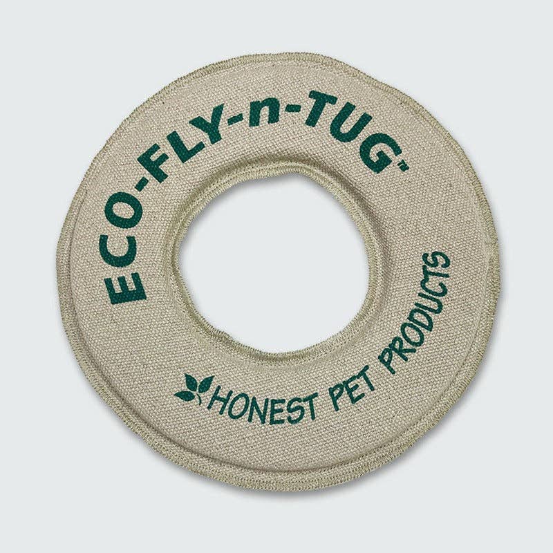 Honest Pet Products Handmade in USA, Floating Eco-Friendly Dog Frisbee & Tug Toy