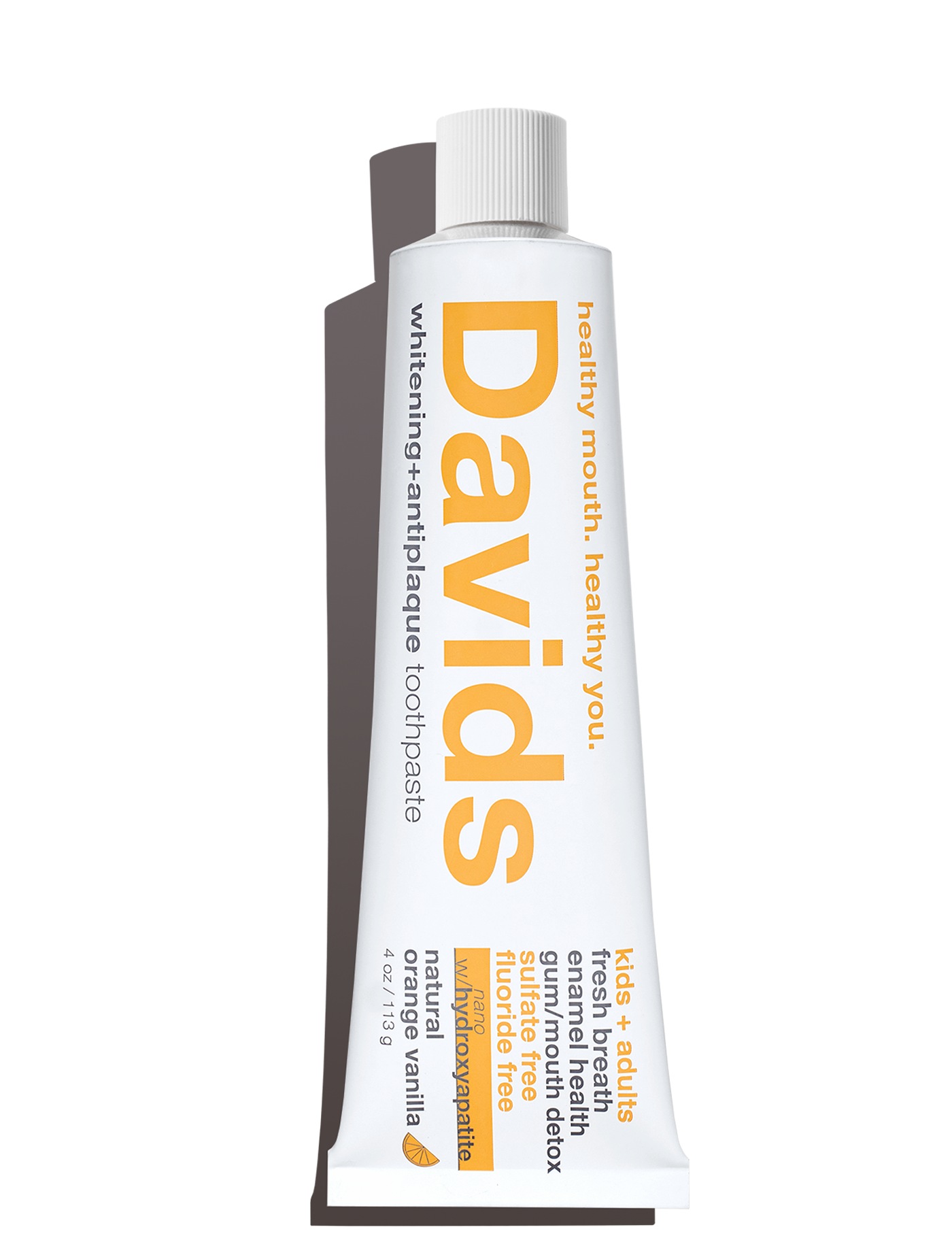 Davids Natural Toothpaste Davids kids + adults nano-hydroxyapatite premium toothpaste  /  orange vanilla