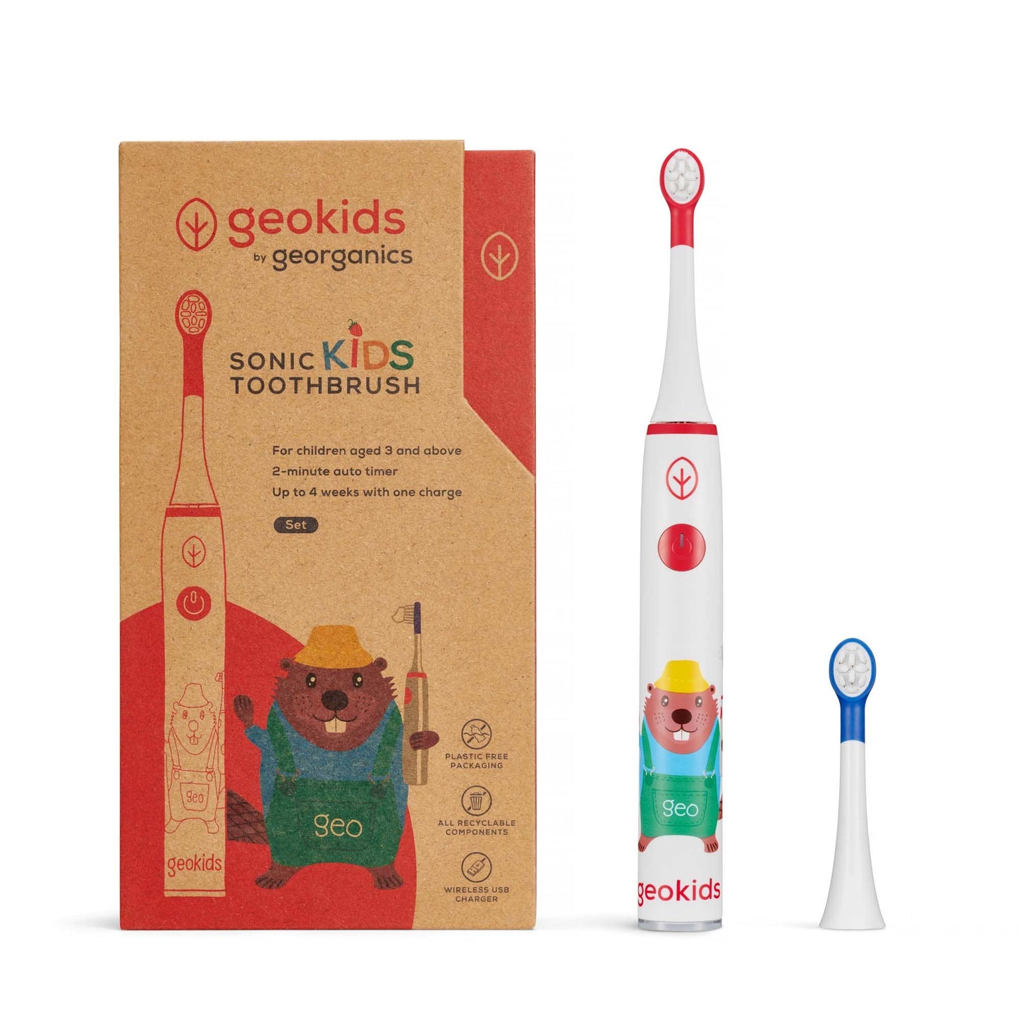 Georganics NEW - Sonic Toothbrush Set for Kids