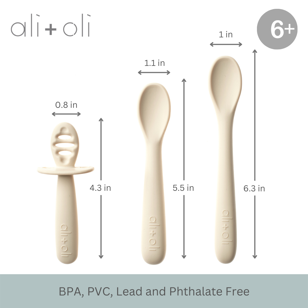 Ali+Oli (3-pc) Multi Stage Spoon Set for Baby (Coco) 6m+ — view 5