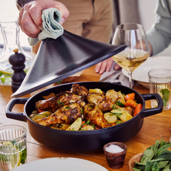 Alva Cookware Alva Nori Authentic Cast Iron Moroccan Tagine — view 4