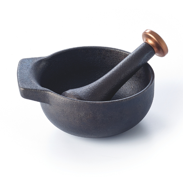 Alva Nori Cast Iron Mortar & Pestle Set