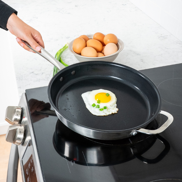 Alva Cookware Alva Maestro 5-Ply Stainless Steel Nonstick Frying Pan — view 3