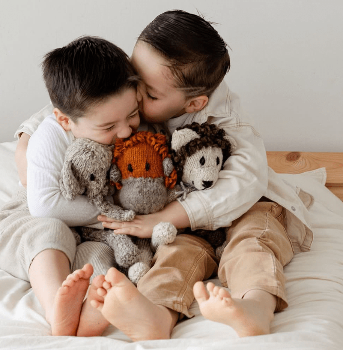 Baby kid Wool Knit Buddy Toy  | Elliott the Elephant