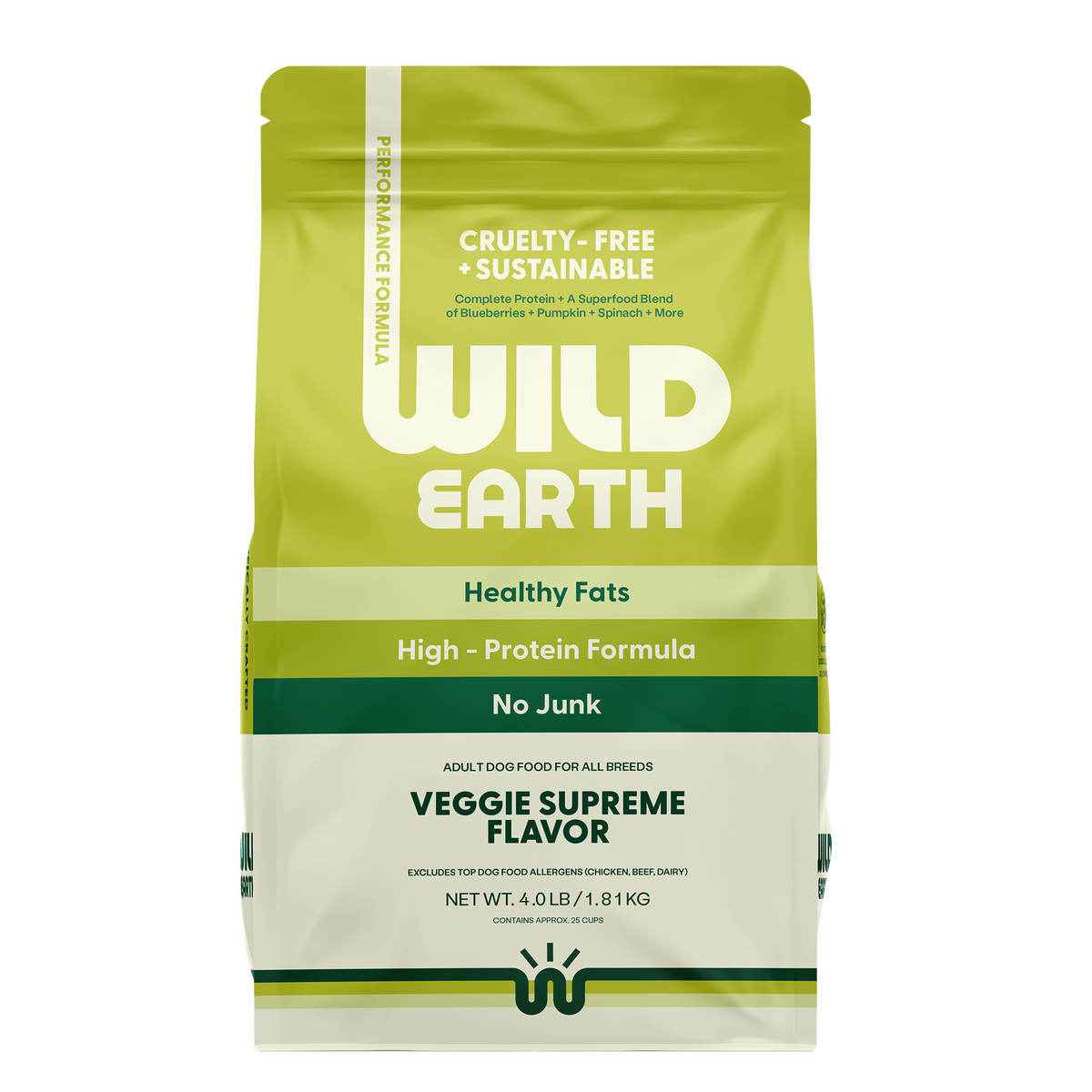 Wild Earth Performance Formula Dog Food, Veggie Supreme, 4lbs