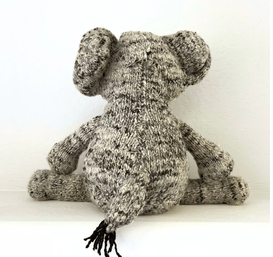 Finn + Emma Baby kid Wool Knit Buddy Toy  | Elliott the Elephant — view 4